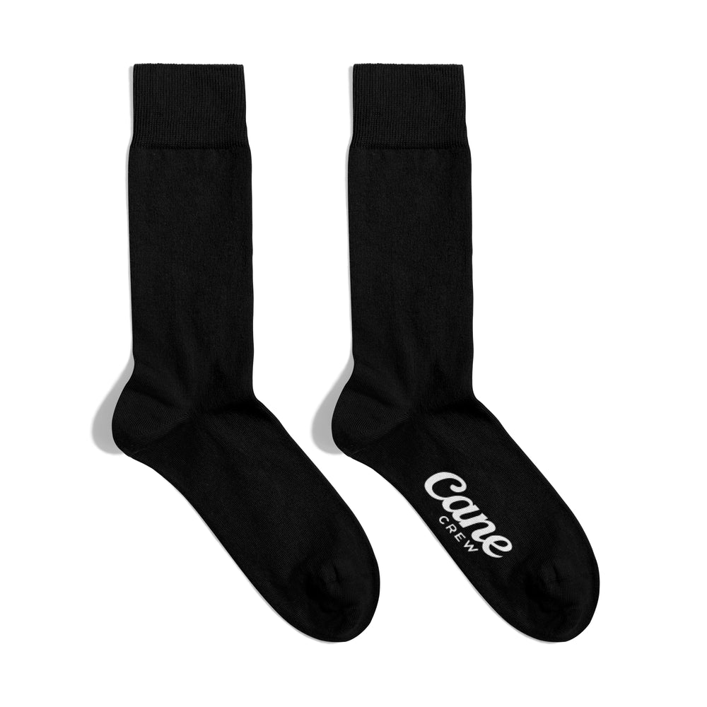 Midnight Black Crew Sock