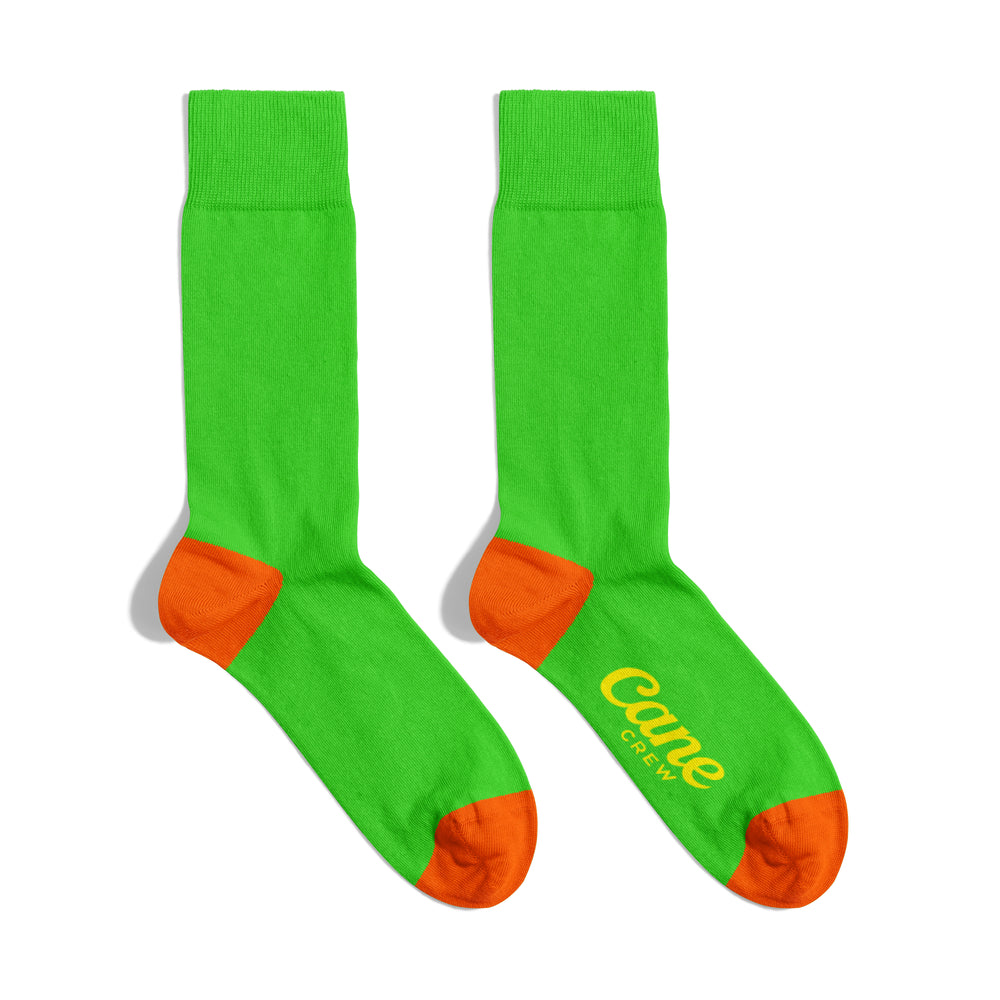 Electric Lime Crew Sock