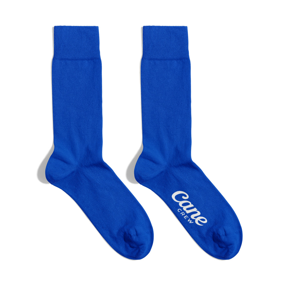 Deep Blue Crew Sock