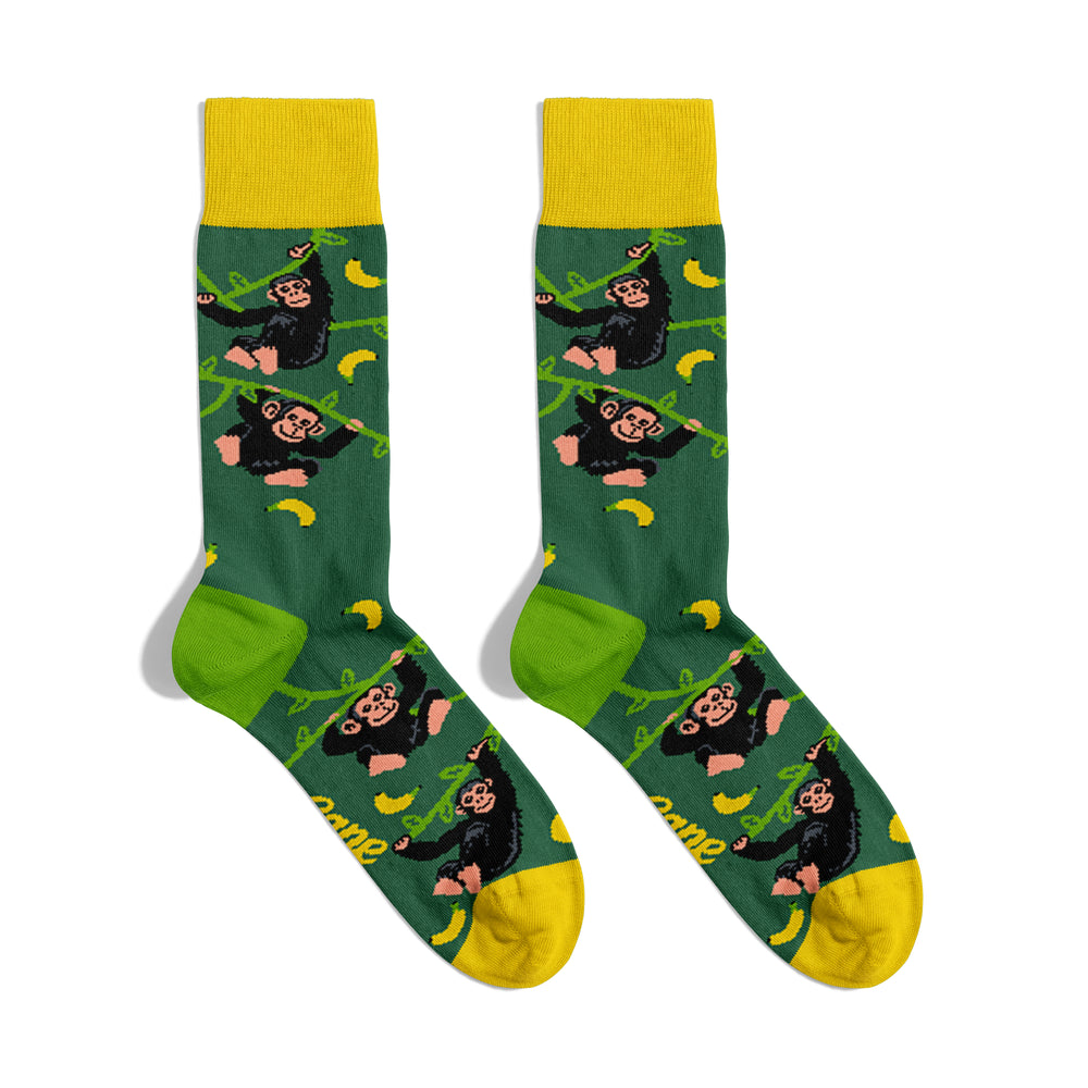 Banana Bonobo Monkey Crew Sock