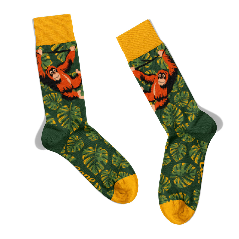 Jungle Swing Orangutan Crew Sock